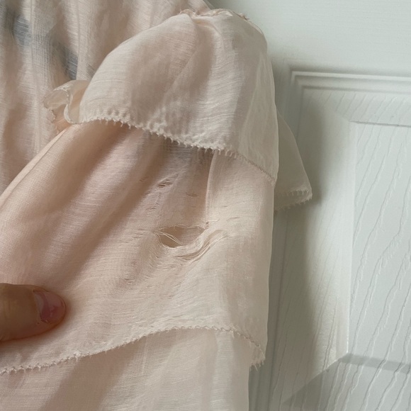 Hunter Bell Soft Cream Ruffle Blouse - Picture 3 of 3